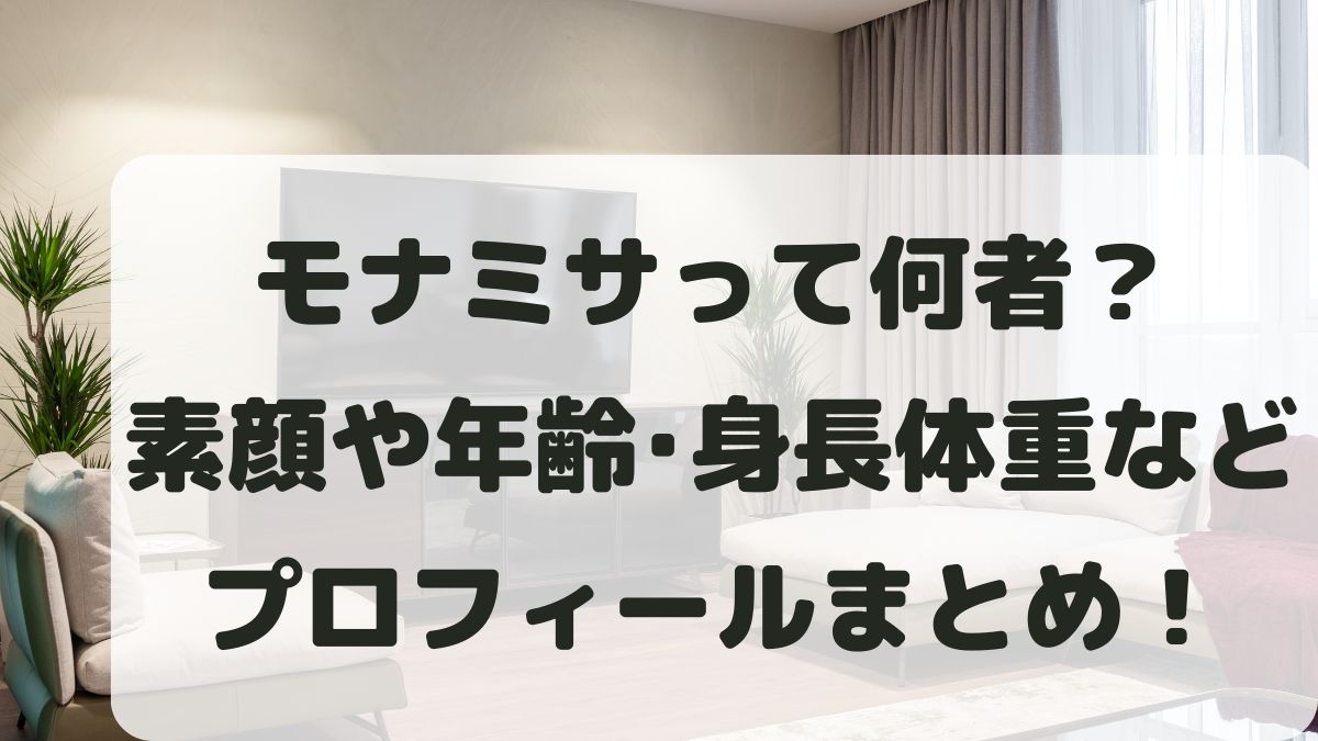 モナミサ(MONAMISA)は何者？素顔や年齢･身長体重などプロフィールまとめ！
