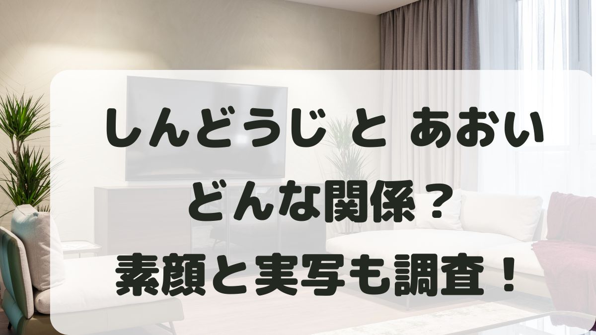 しんどうじとあおいの関係は？結婚の噂は本当？素顔や実写も調査！