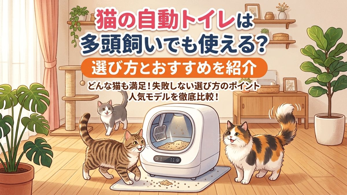 猫の自動トイレは多頭飼いでも使える？選び方とおすすめを紹介
